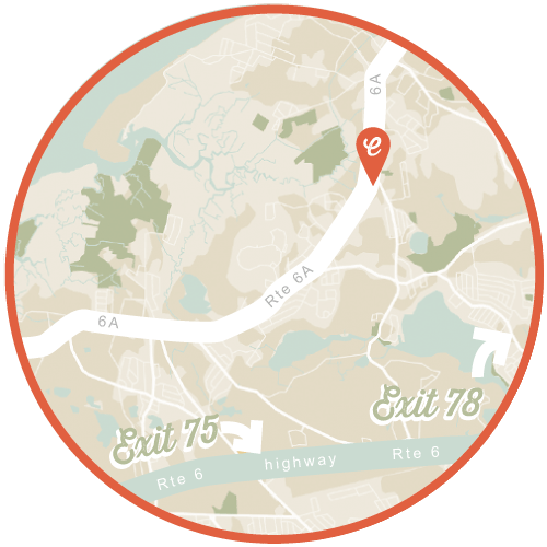 Google Map directions to Captain Frosty's Seafood fish and chips in Dennis Cape Cod